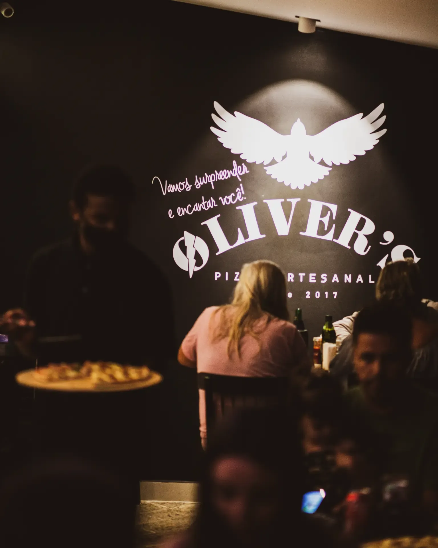 Interior pizzaria Øliver's